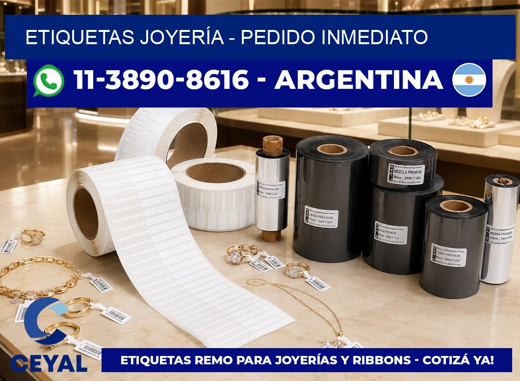ETIQUETAS JOYERÍA - Pedido inmediato