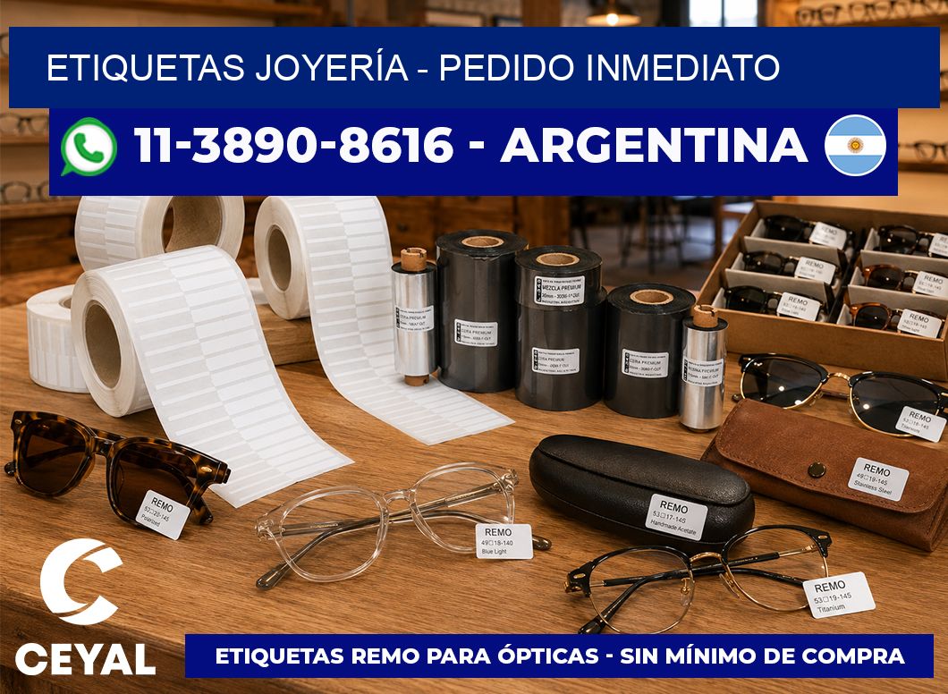 ETIQUETAS JOYERÍA - Pedido inmediato
