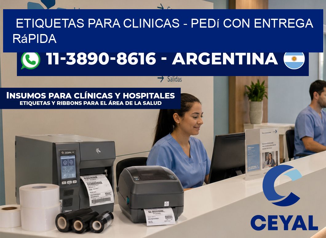 ETIQUETAS PARA CLINICAS - Pedí con entrega rápida