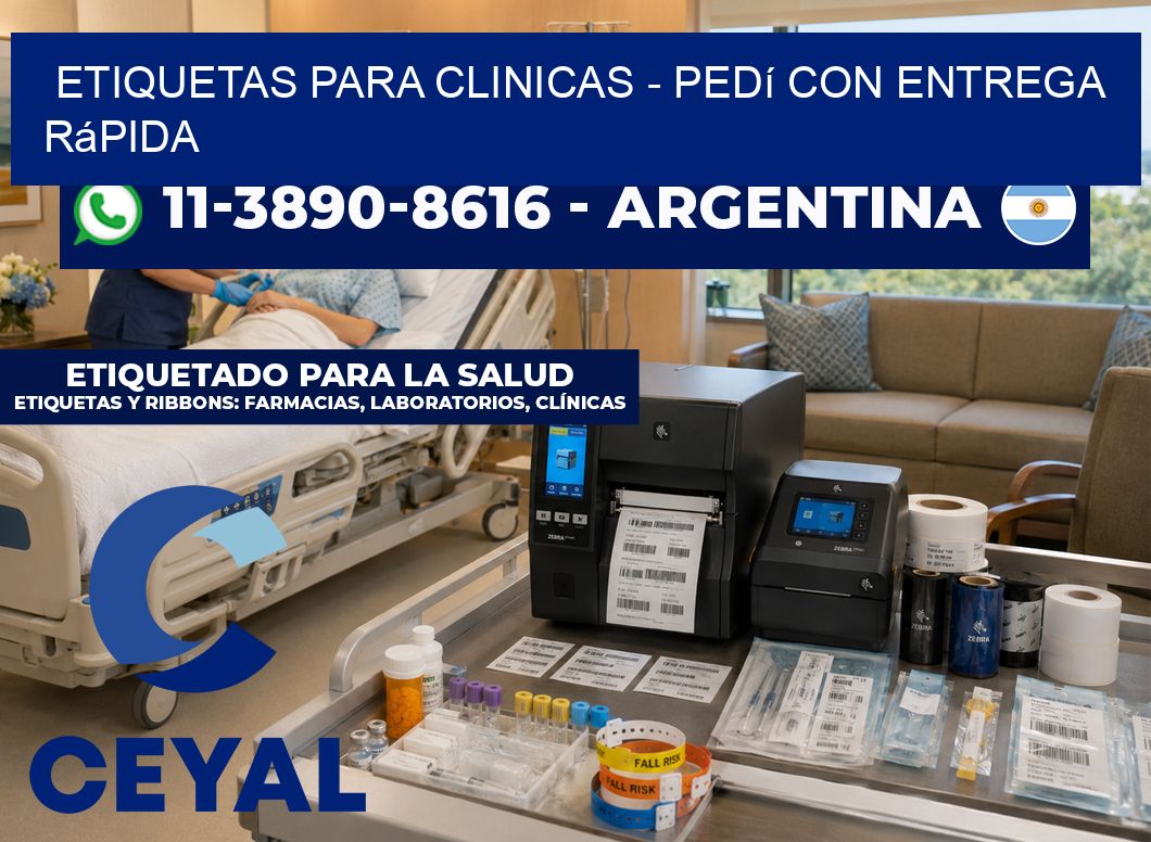 ETIQUETAS PARA CLINICAS - Pedí con entrega rápida