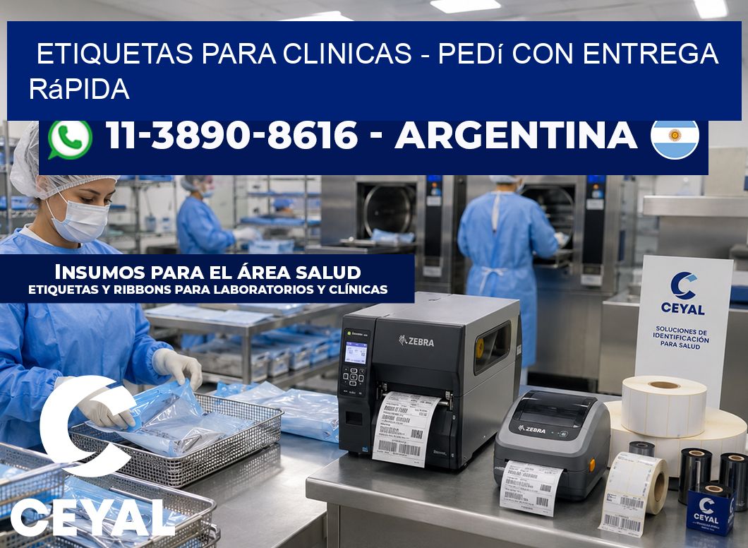 ETIQUETAS PARA CLINICAS - Pedí con entrega rápida
