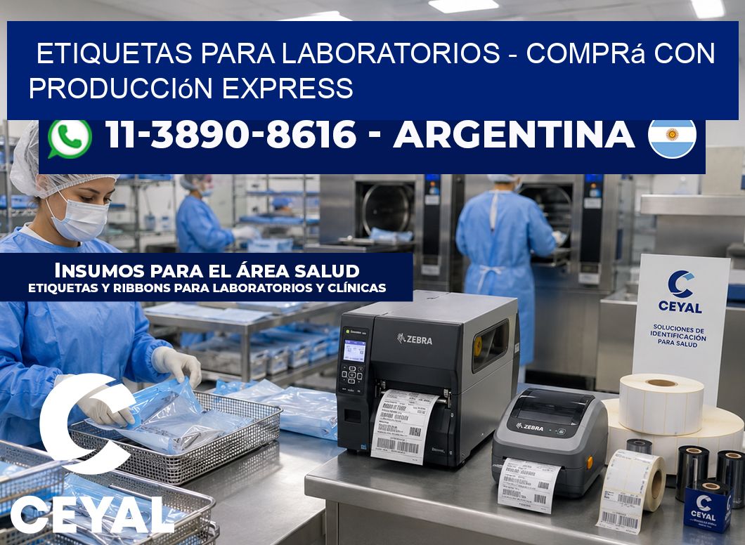 ETIQUETAS PARA LABORATORIOS - Comprá con producción express