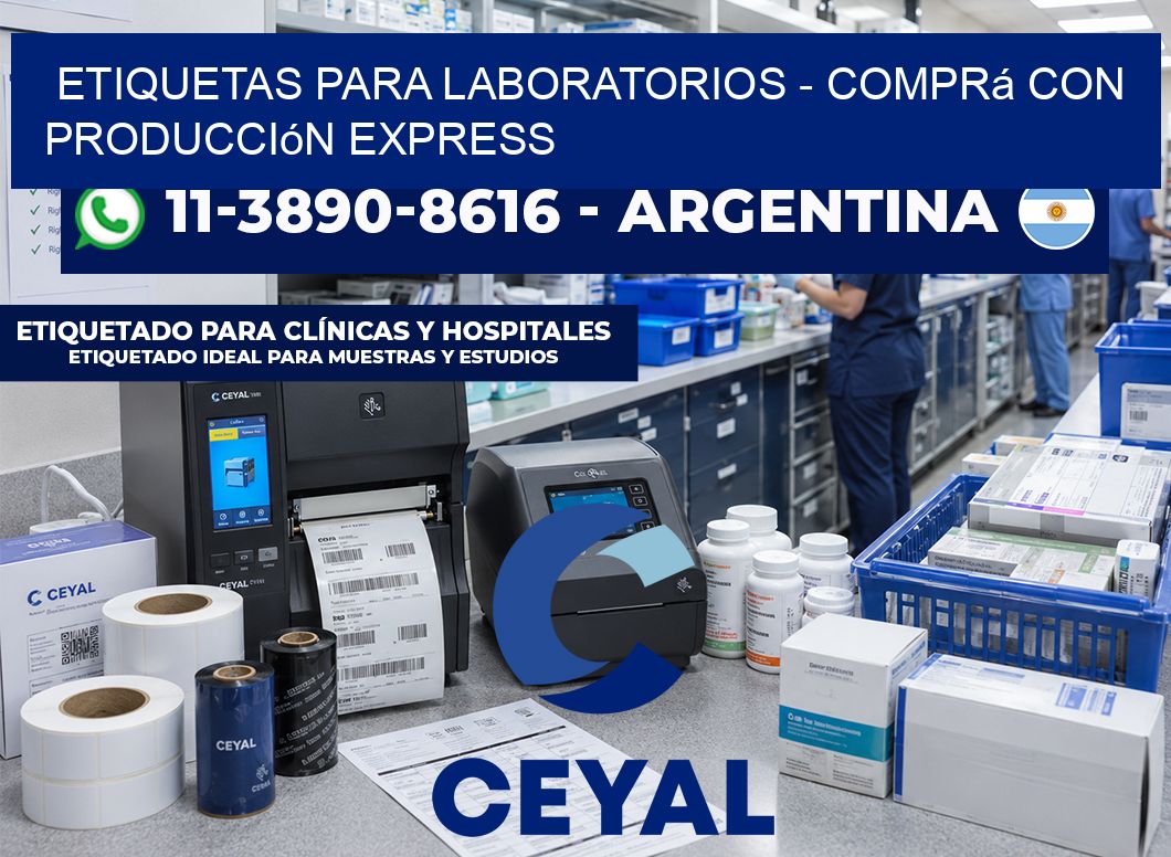 ETIQUETAS PARA LABORATORIOS - Comprá con producción express