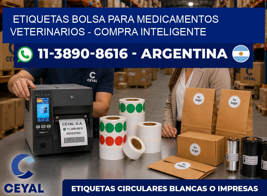 Etiquetas Bolsa para medicamentos veterinarios - Compra inteligente