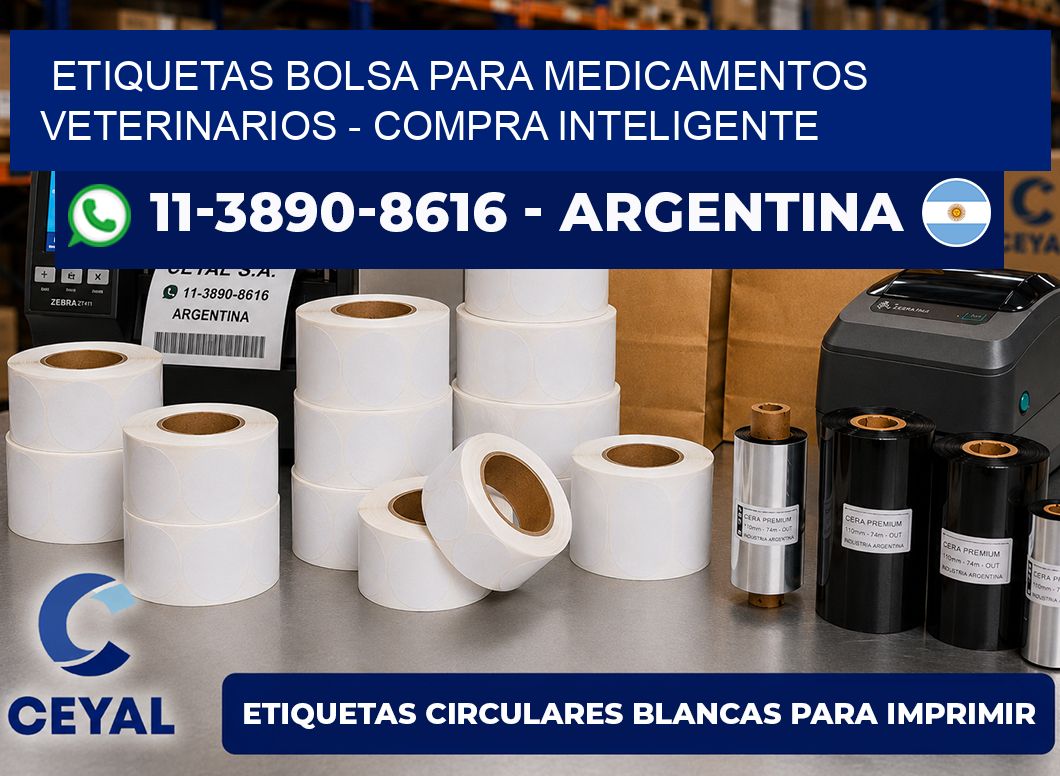 Etiquetas Bolsa para medicamentos veterinarios - Compra inteligente