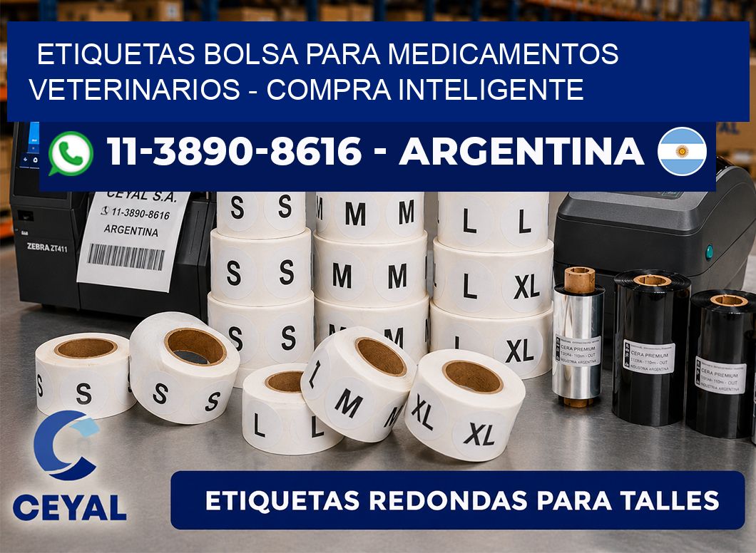 Etiquetas Bolsa para medicamentos veterinarios - Compra inteligente