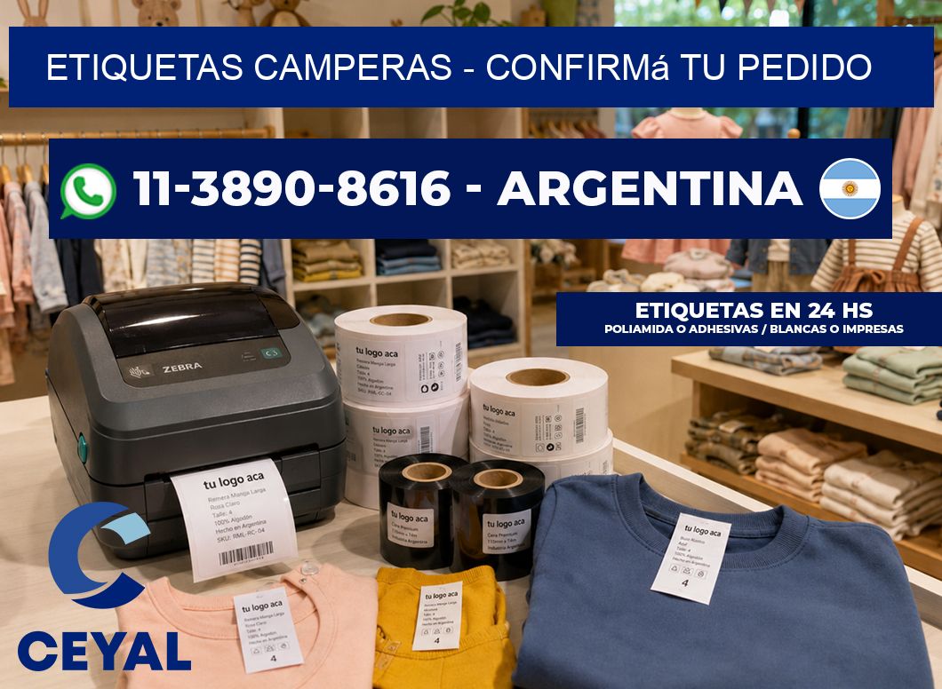 Etiquetas Camperas – Confirmá tu pedido