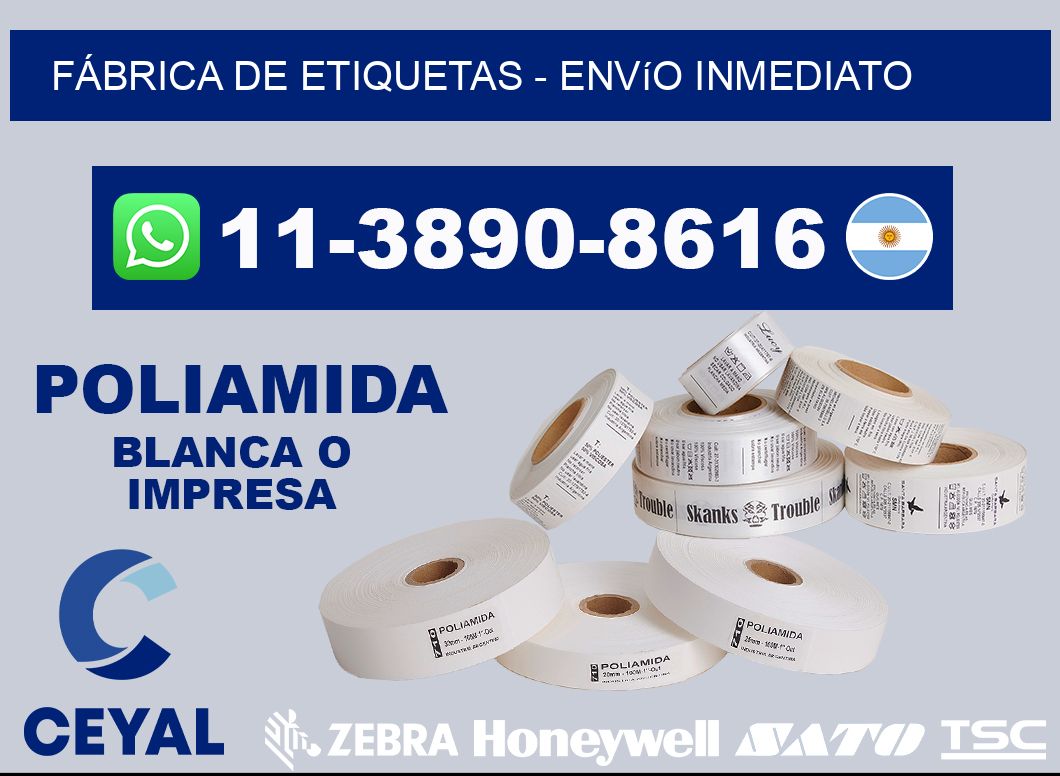 FÁBRICA DE ETIQUETAS - Envío inmediato