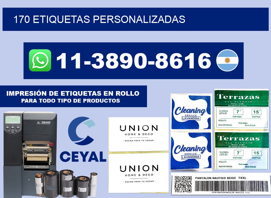 170 ETIQUETAS PERSONALIZADAS