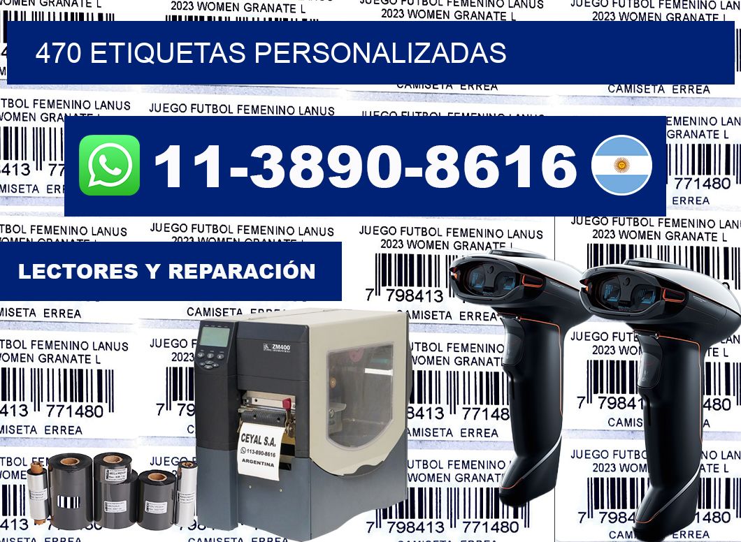 470 ETIQUETAS PERSONALIZADAS