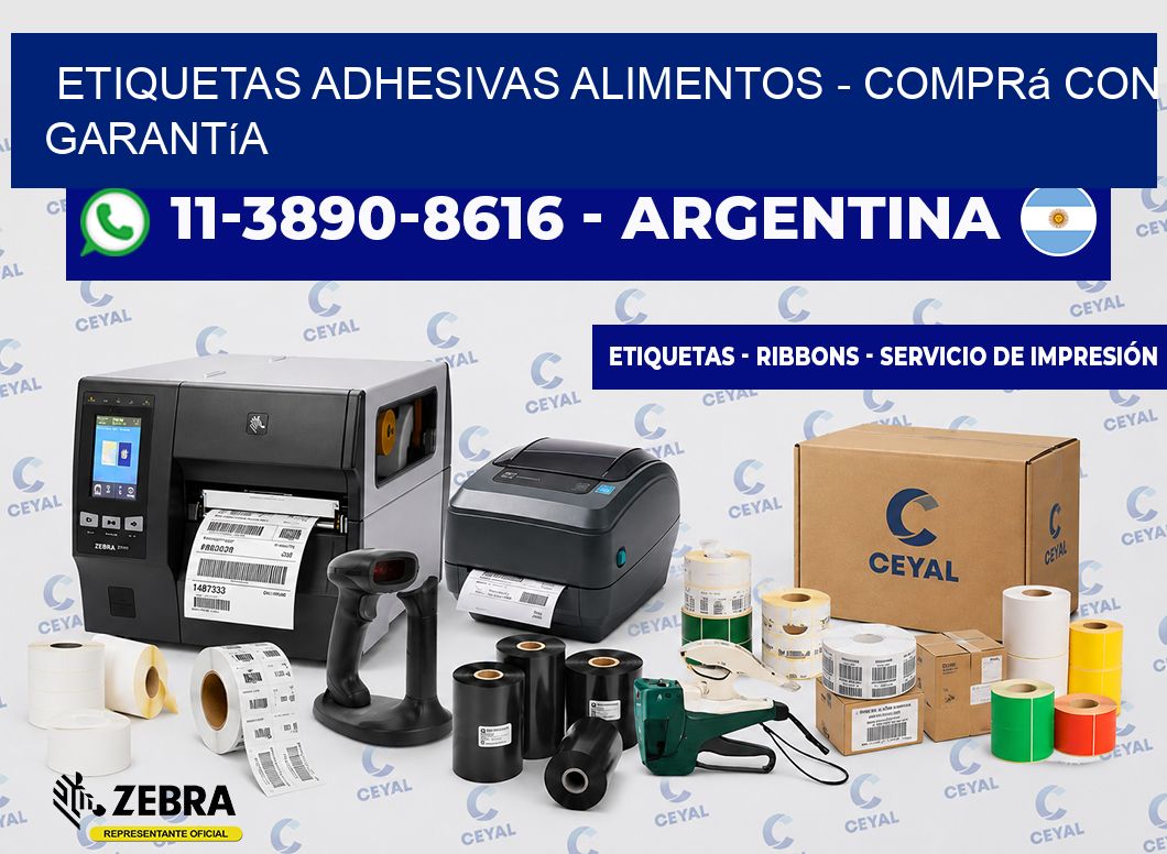 ETIQUETAS ADHESIVAS ALIMENTOS - Comprá con garantía