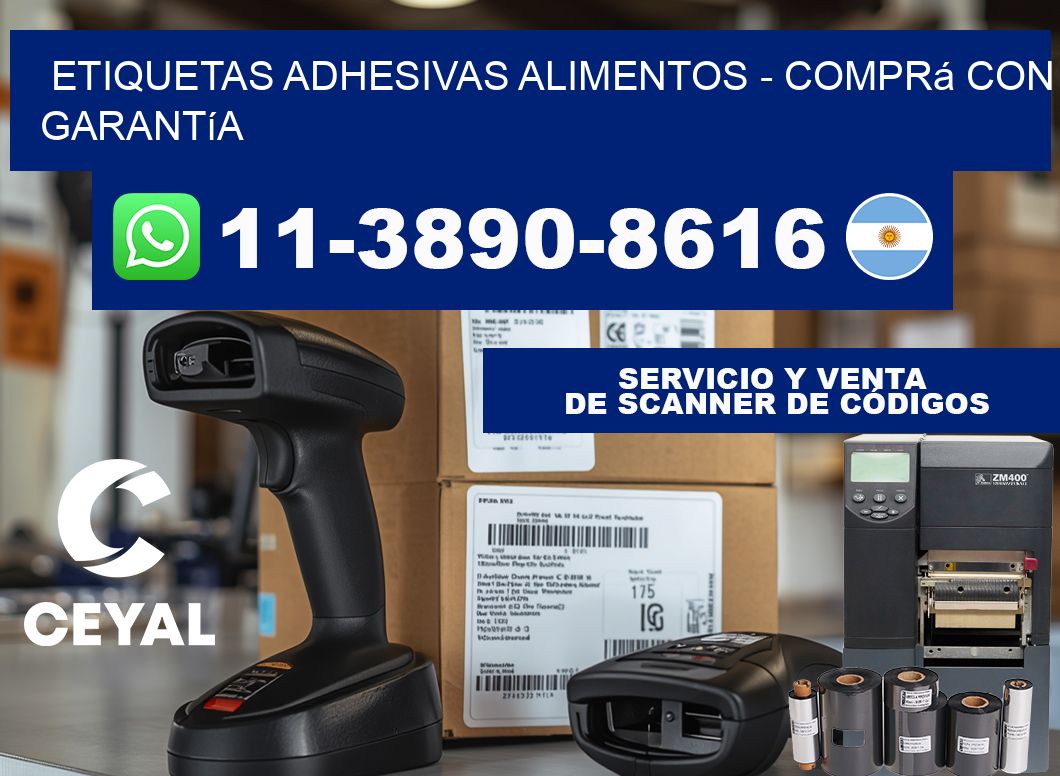 ETIQUETAS ADHESIVAS ALIMENTOS - Comprá con garantía