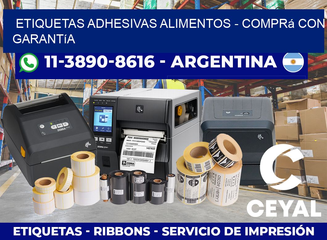 ETIQUETAS ADHESIVAS ALIMENTOS – Comprá con garantía