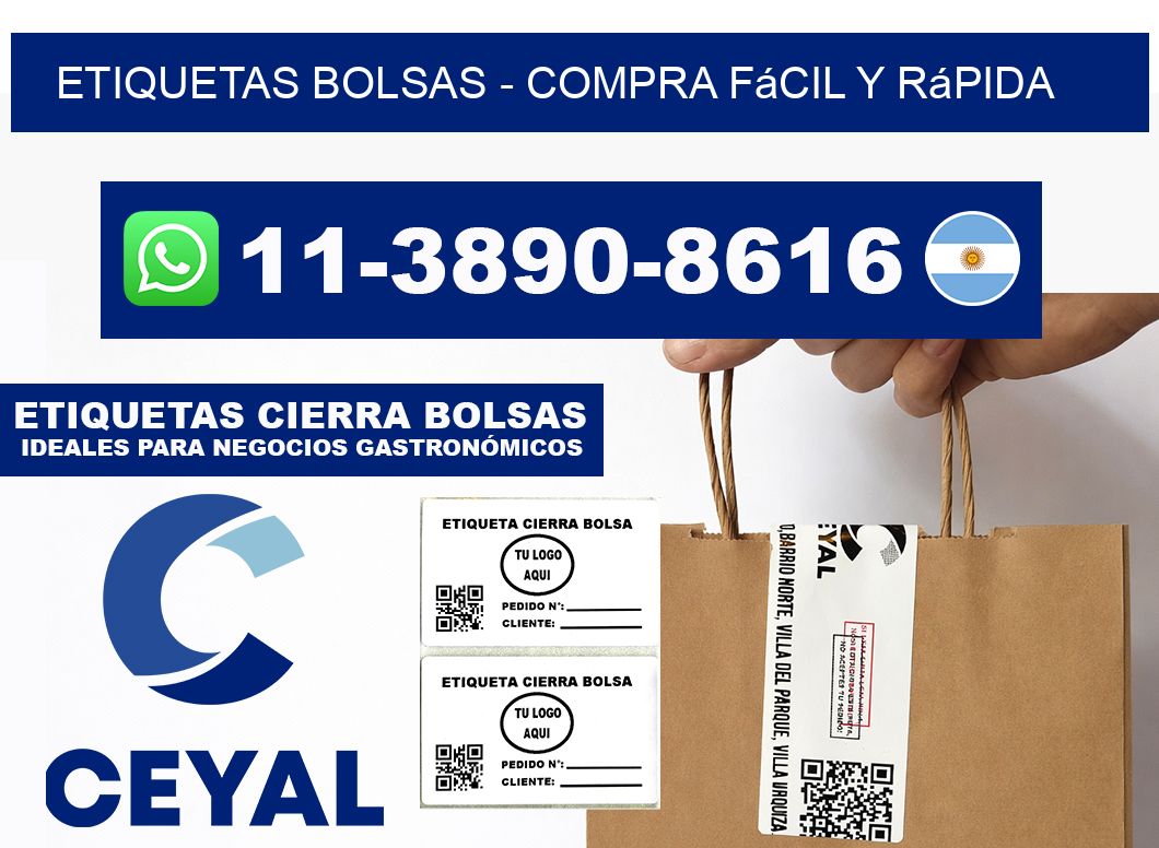 ETIQUETAS BOLSAS - Compra fácil y rápida