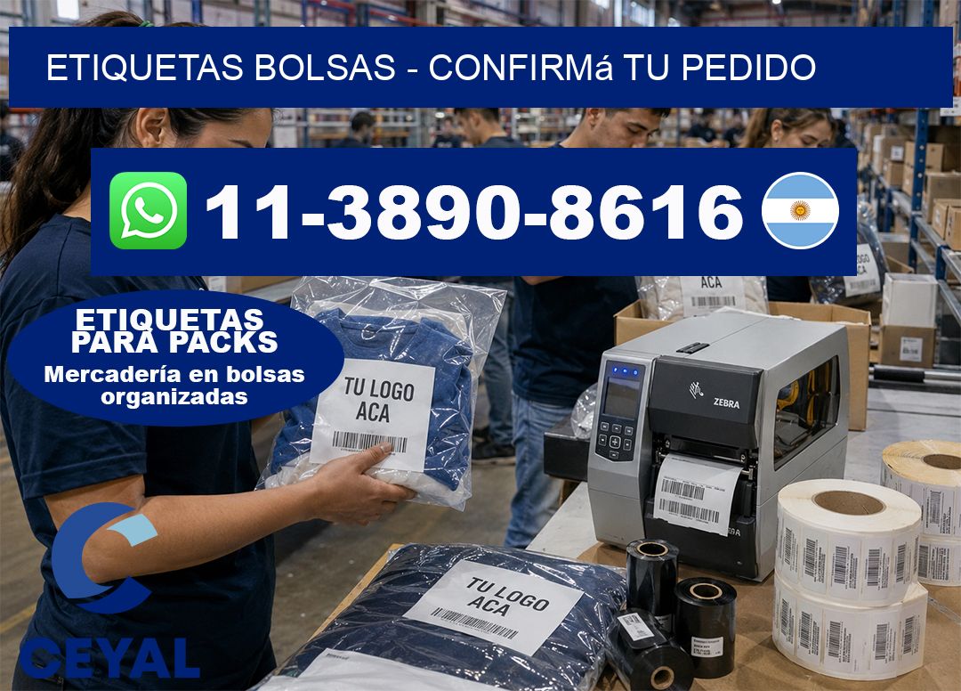 ETIQUETAS BOLSAS - Confirmá tu pedido