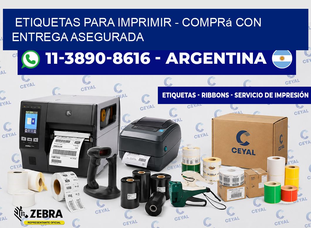 ETIQUETAS PARA IMPRIMIR - Comprá con entrega asegurada