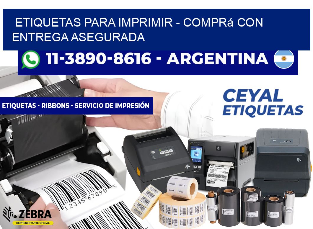 ETIQUETAS PARA IMPRIMIR - Comprá con entrega asegurada