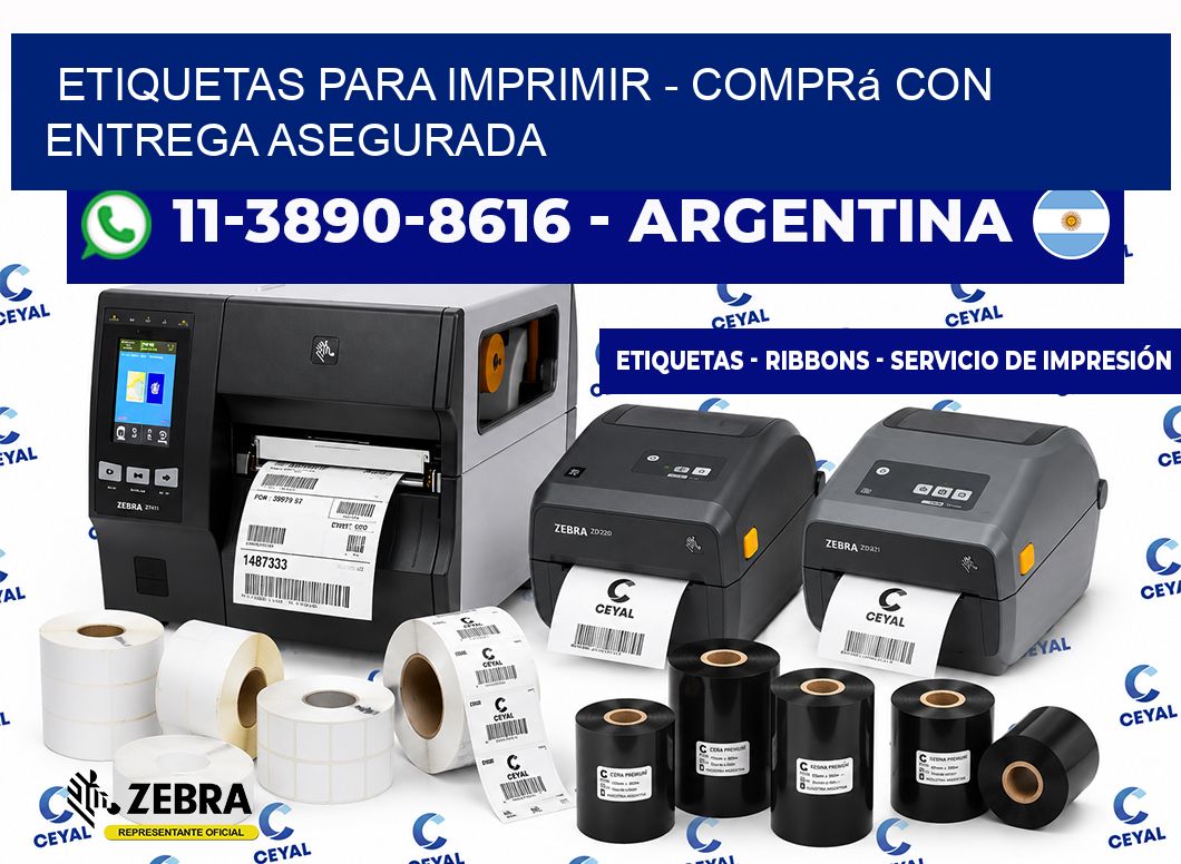 ETIQUETAS PARA IMPRIMIR - Comprá con entrega asegurada