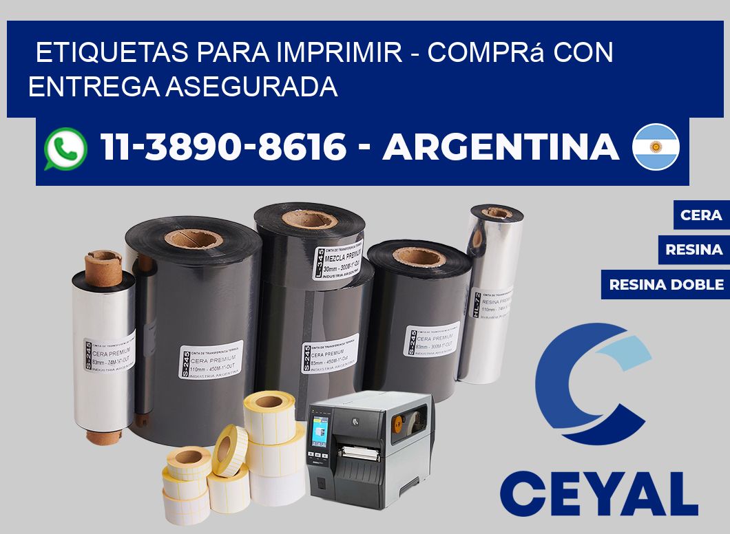 ETIQUETAS PARA IMPRIMIR - Comprá con entrega asegurada