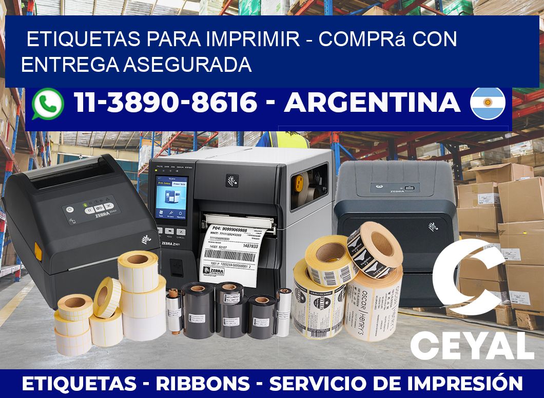 ETIQUETAS PARA IMPRIMIR – Comprá con entrega asegurada