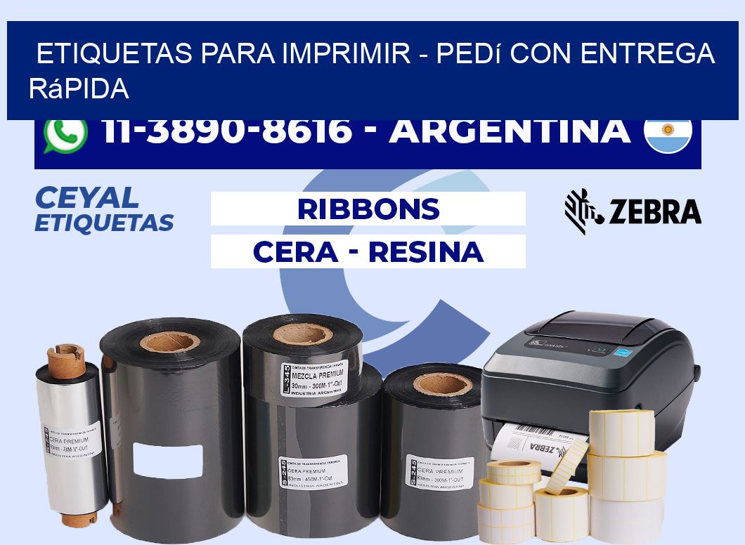 ETIQUETAS PARA IMPRIMIR - Pedí con entrega rápida