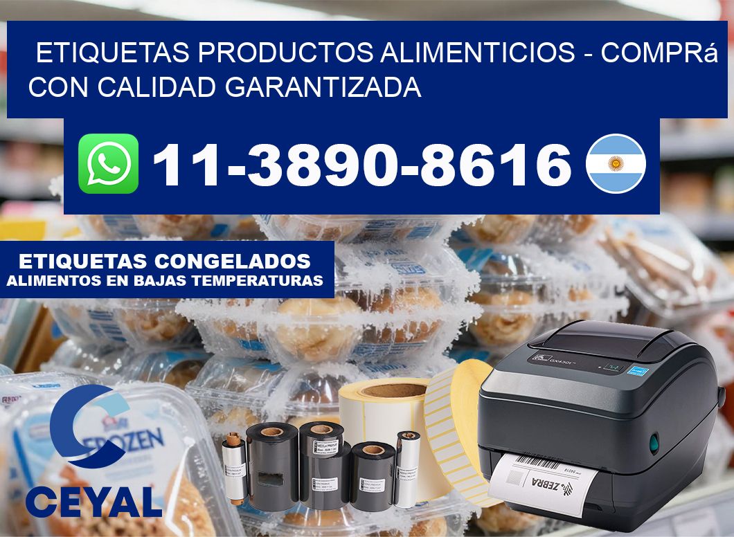 ETIQUETAS PRODUCTOS ALIMENTICIOS – Comprá con calidad garantizada
