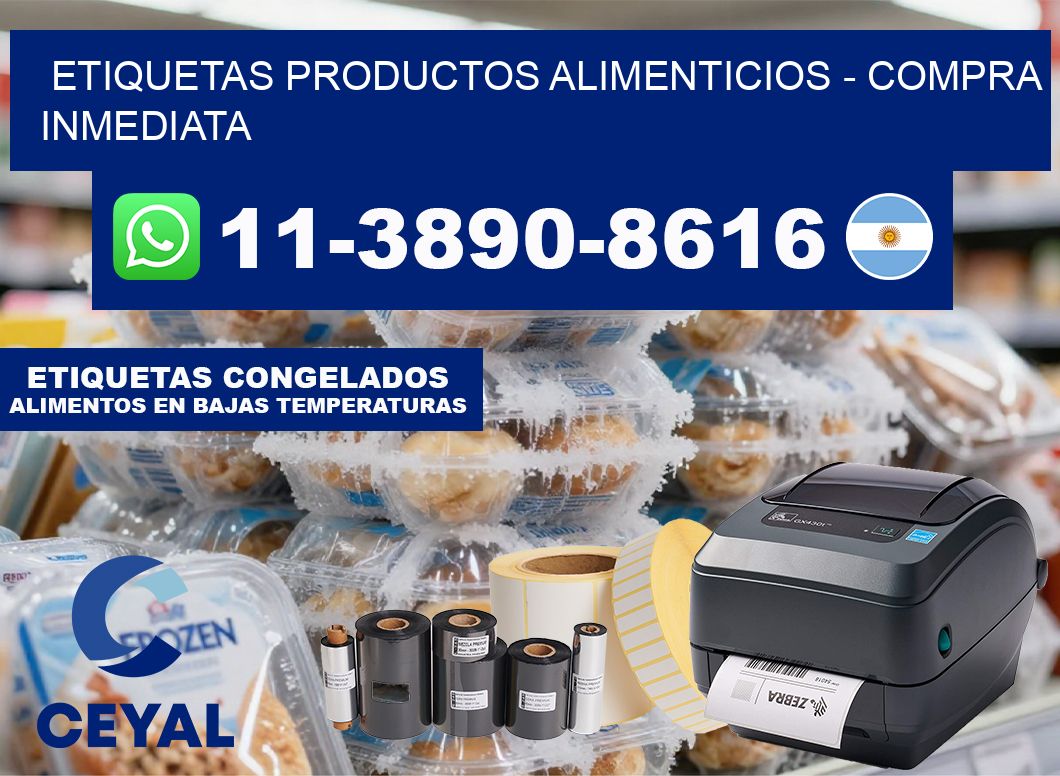 ETIQUETAS PRODUCTOS ALIMENTICIOS – Compra inmediata