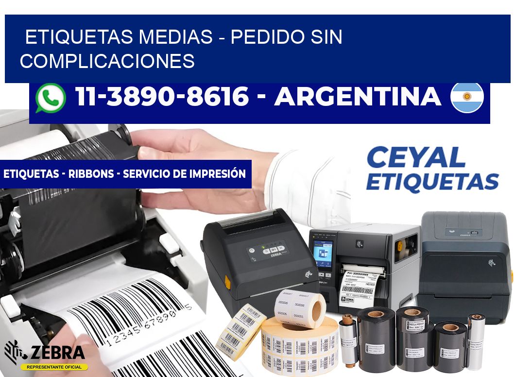 Etiquetas Medias - Pedido sin complicaciones