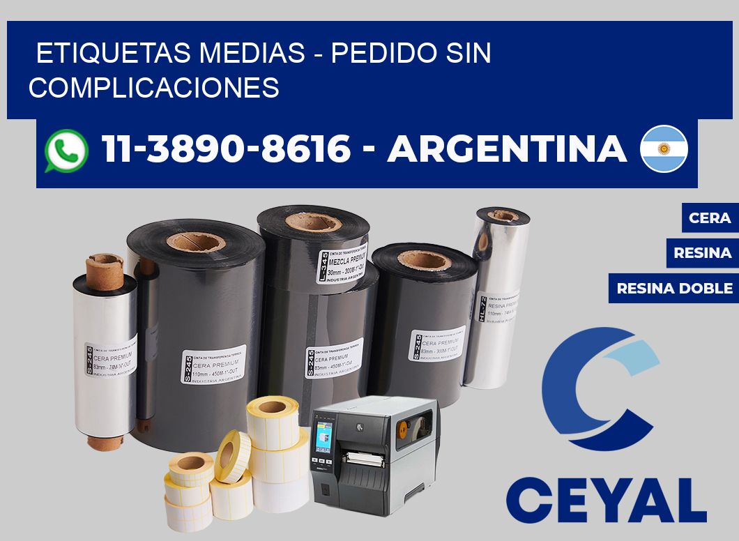 Etiquetas Medias - Pedido sin complicaciones