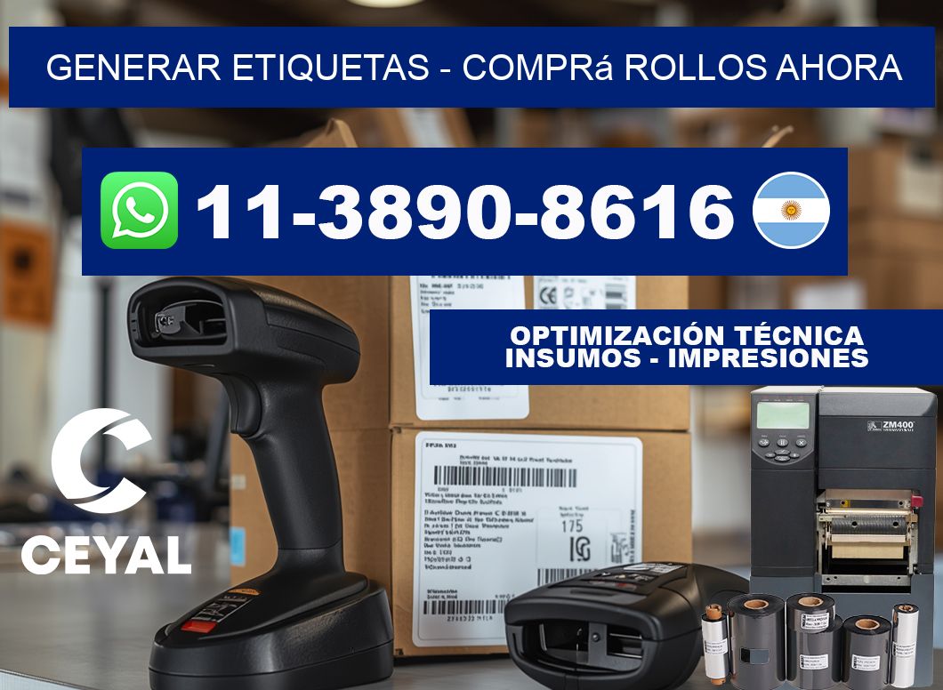GENERAR ETIQUETAS - Comprá rollos ahora