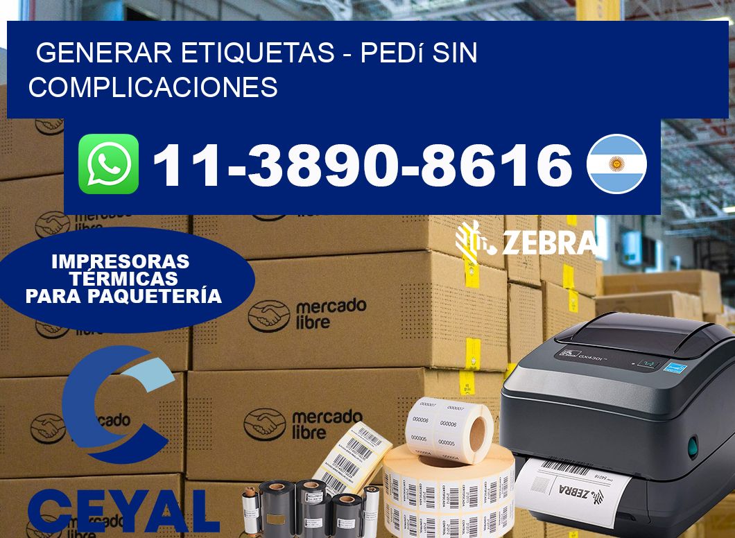 GENERAR ETIQUETAS – Pedí sin complicaciones