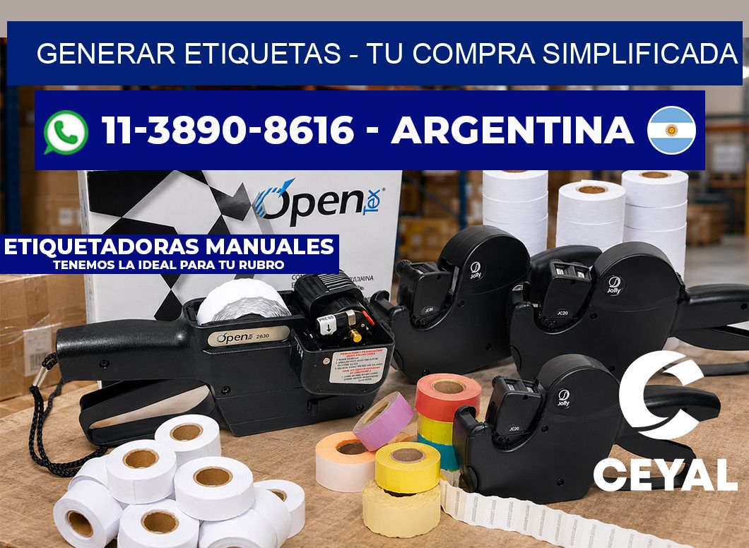 GENERAR ETIQUETAS - Tu compra simplificada