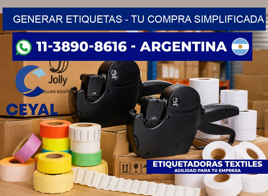 GENERAR ETIQUETAS - Tu compra simplificada