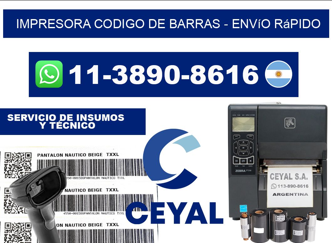 IMPRESORA CODIGO DE BARRAS - Envío rápido