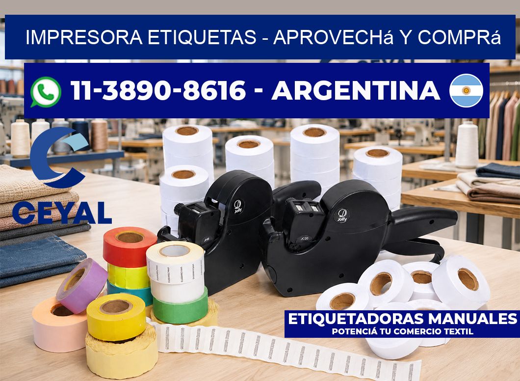 IMPRESORA ETIQUETAS - Aprovechá y comprá