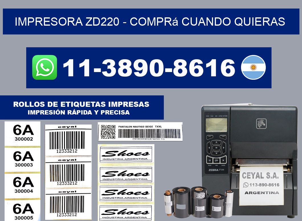 IMPRESORA ZD220 - Comprá cuando quieras