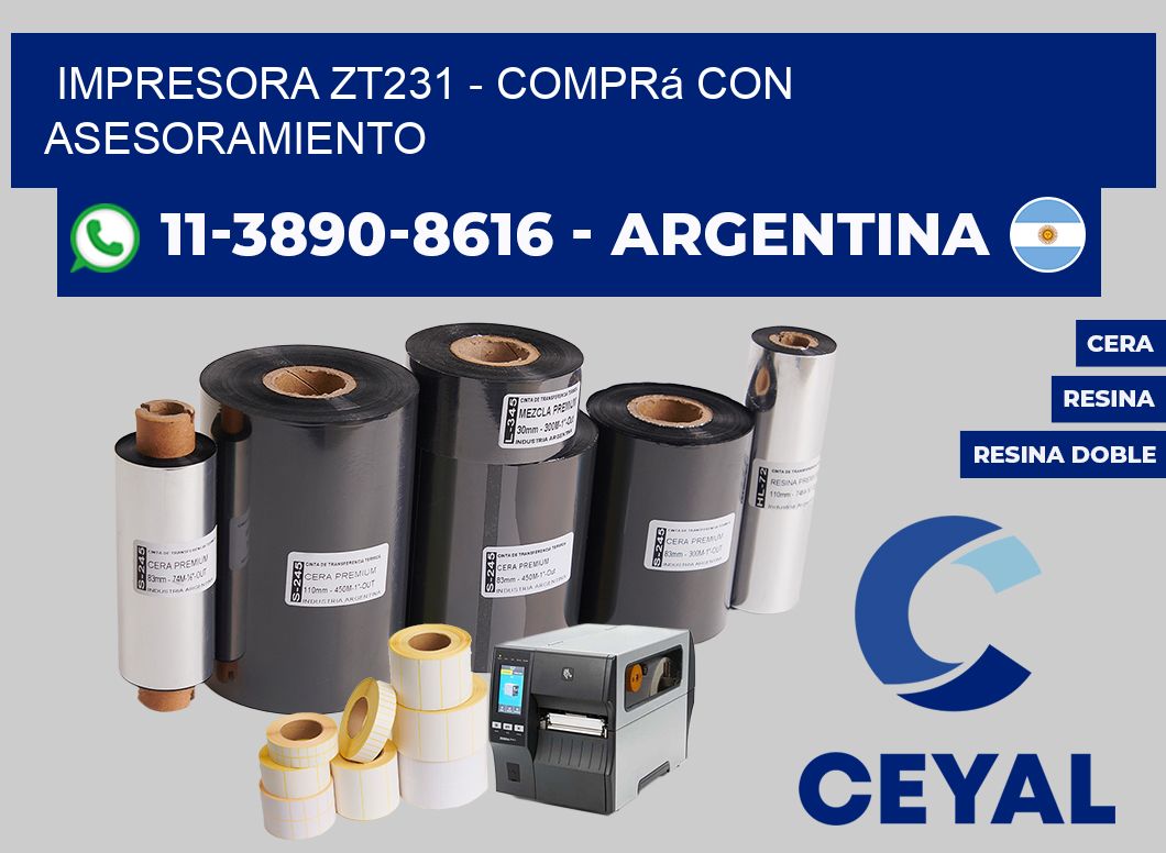 IMPRESORA ZT231 - Comprá con asesoramiento