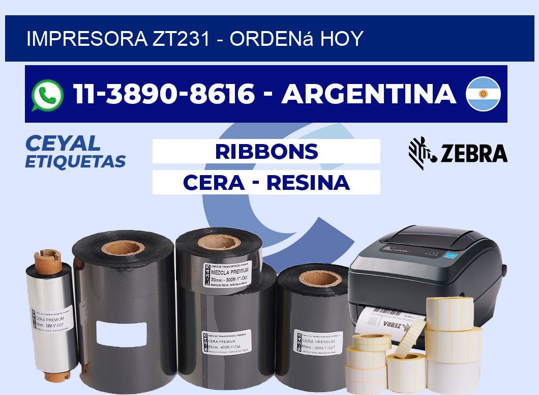 IMPRESORA ZT231 - Ordená hoy