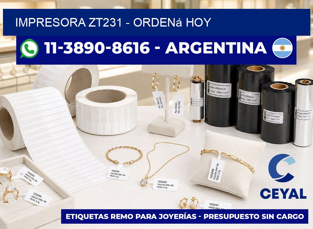 IMPRESORA ZT231 – Ordená hoy