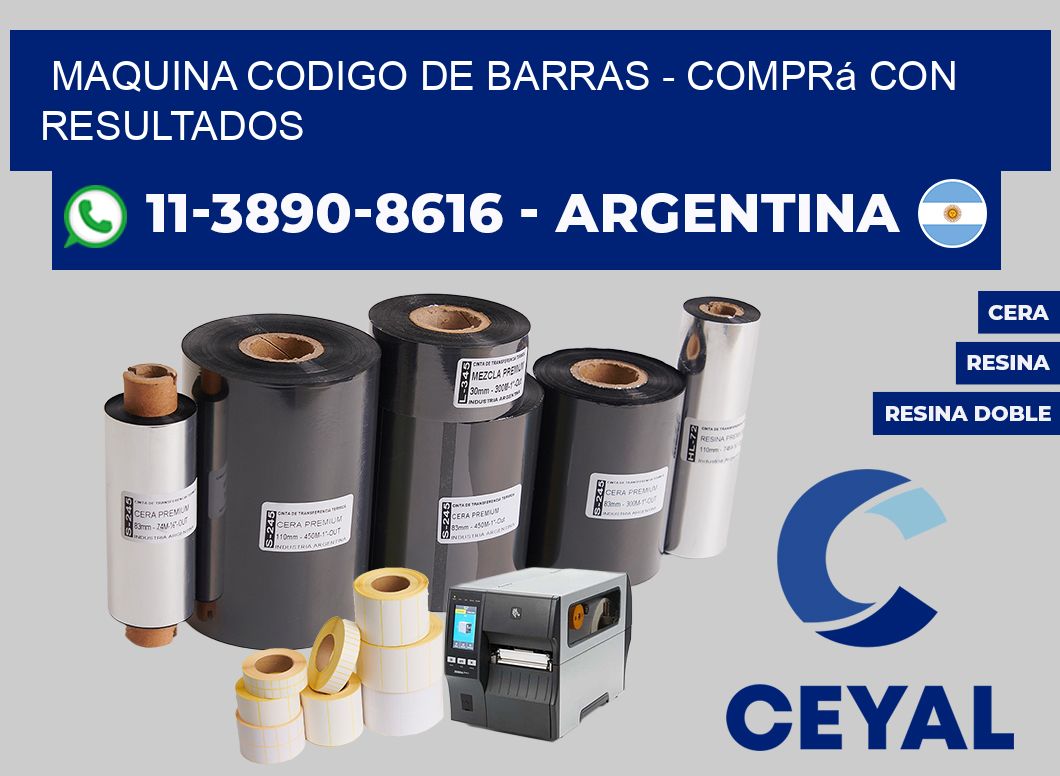 MAQUINA CODIGO DE BARRAS - Comprá con resultados
