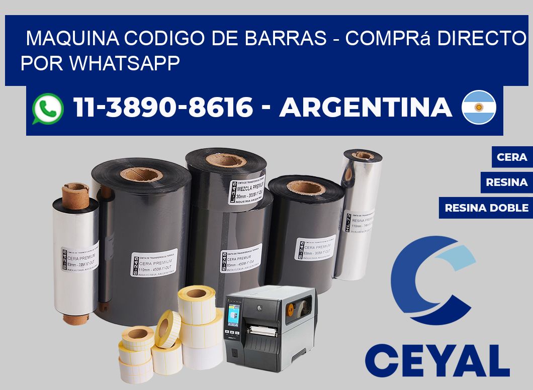 MAQUINA CODIGO DE BARRAS - Comprá directo por WhatsApp