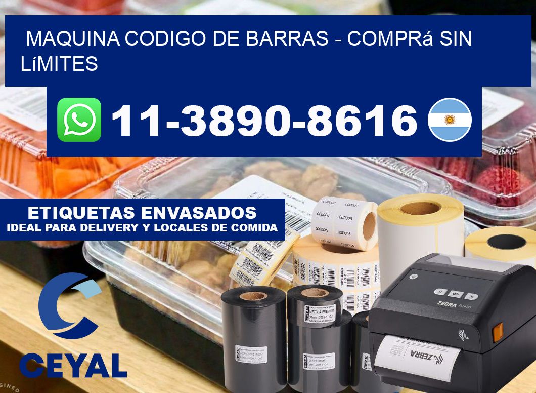 MAQUINA CODIGO DE BARRAS - Comprá sin límites