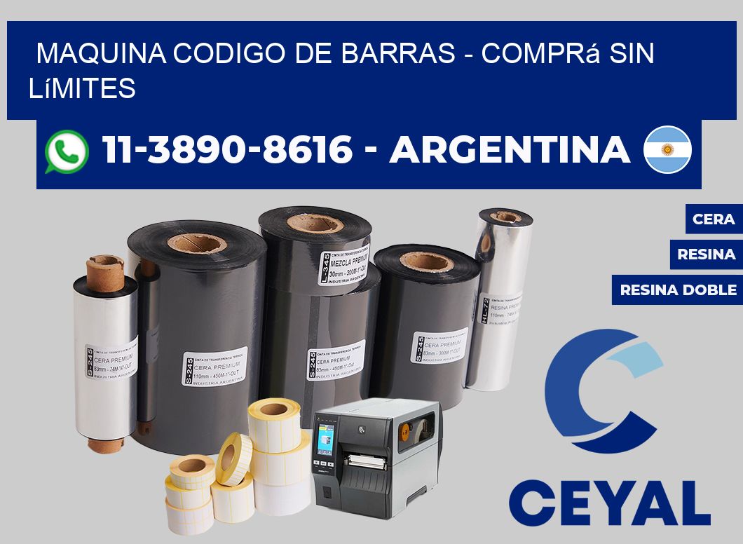 MAQUINA CODIGO DE BARRAS - Comprá sin límites