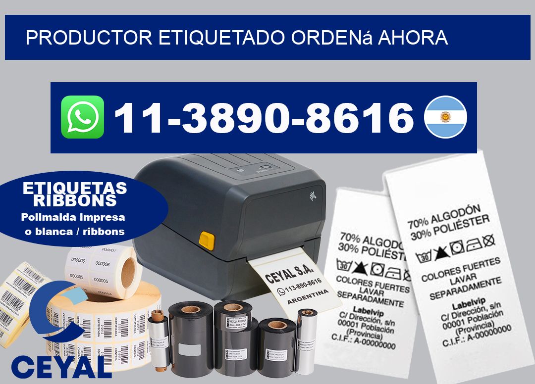 PRODUCTOR ETIQUETADO Ordená ahora