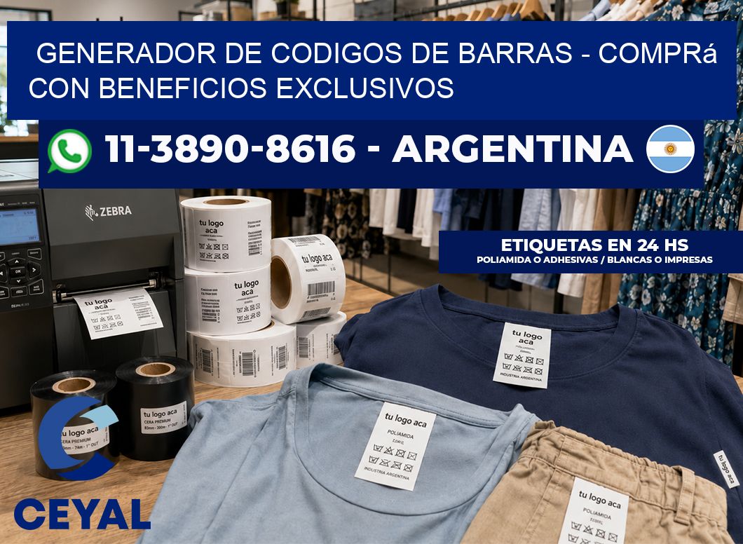 generador de codigos de barras - Comprá con beneficios exclusivos