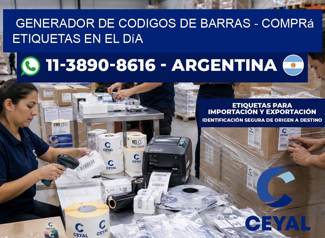 generador de codigos de barras - Comprá etiquetas en el día