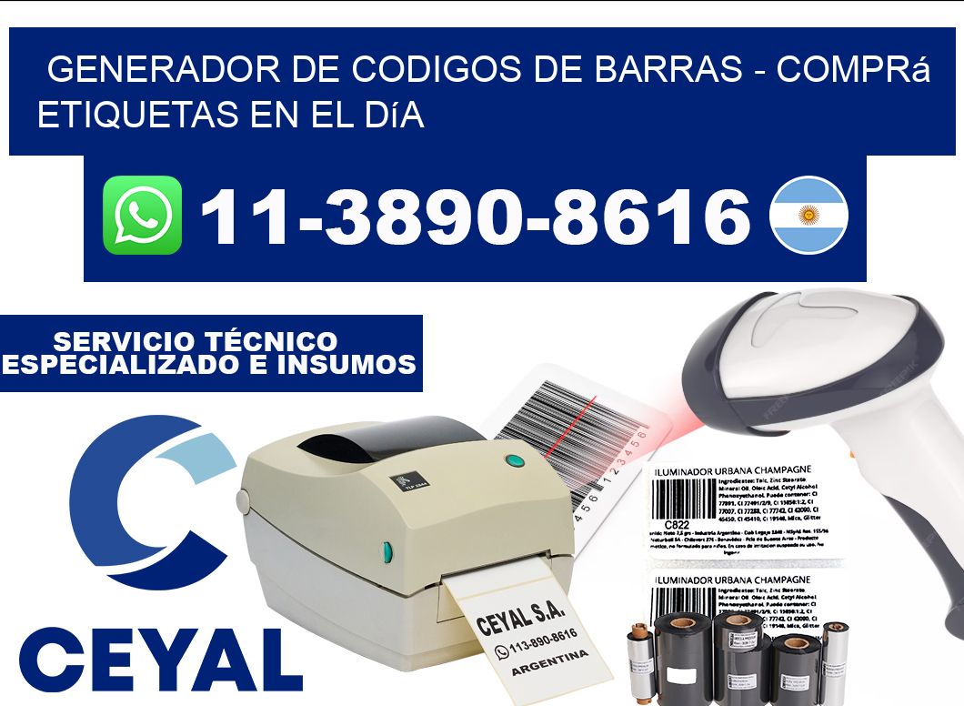 generador de codigos de barras - Comprá etiquetas en el día