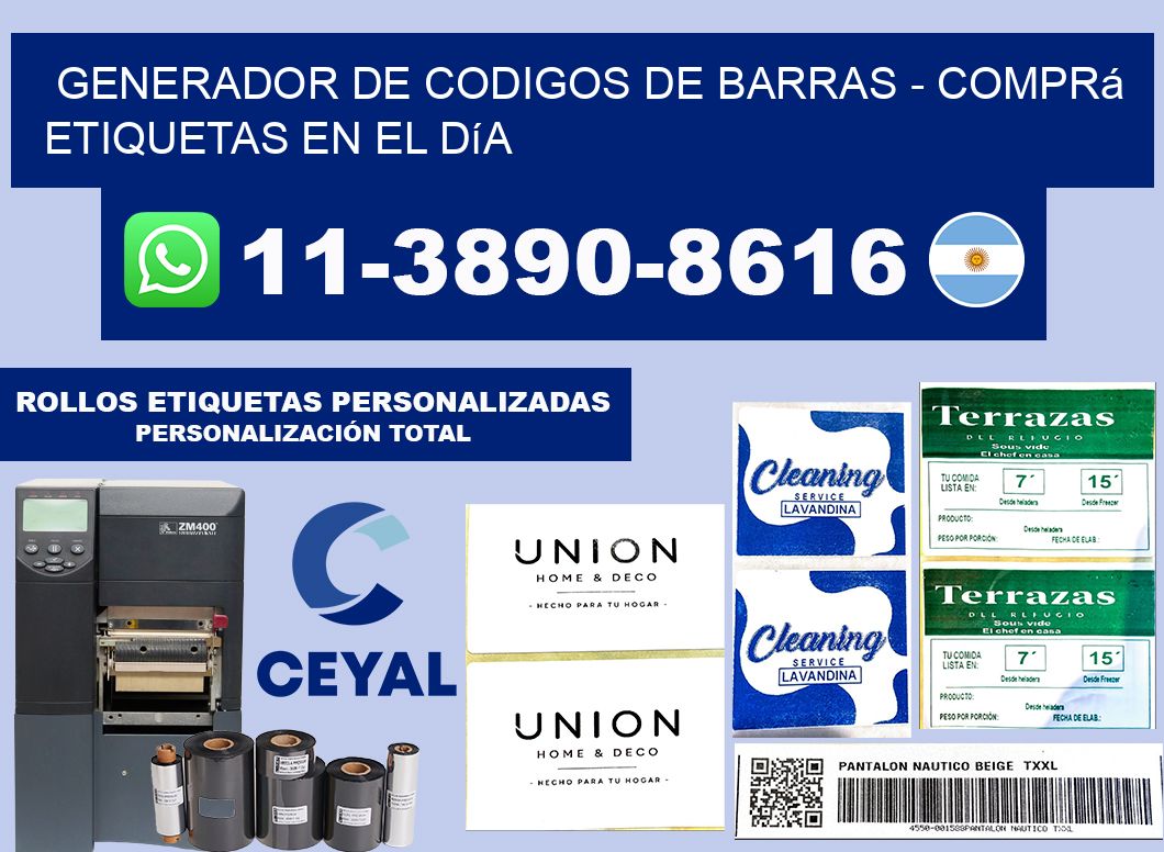 generador de codigos de barras - Comprá etiquetas en el día