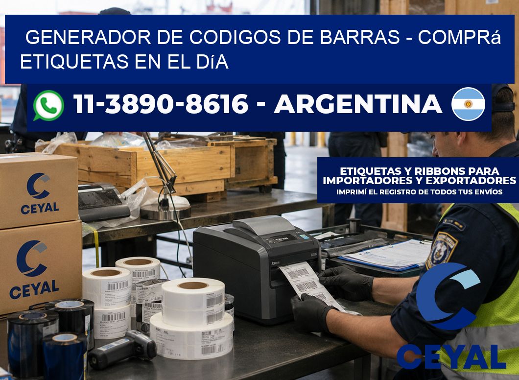 generador de codigos de barras – Comprá etiquetas en el día