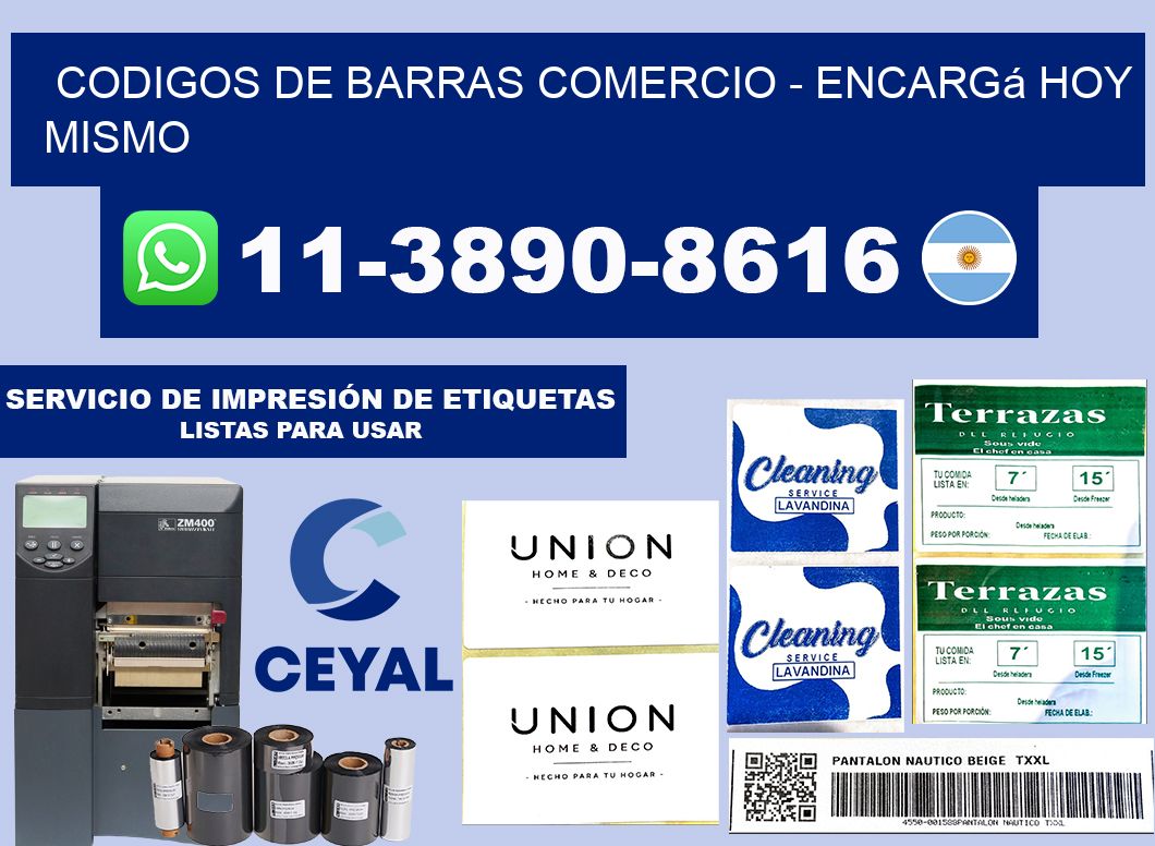 Codigos de barras comercio - Encargá hoy mismo